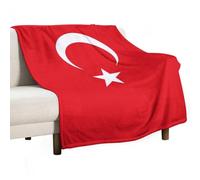 UBBVPKY Couverture Polaire Ultra Douce avec Imprimé Drapeau De La République De Turquie Plaid Léger Et Douillet en Flanelle pour Lit Canapé Fauteuil Toutes Saisons 180X200Cm