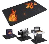 UBeesize Grand Tapis de Cuisson de 193 x 121,9 cm pour Barbecue extérieur, Tapis de Gril Ignifuge Double Face pour Foyer, Tapis de cheminée d'intérieur, Tapis de brasero imperméable, résistant à