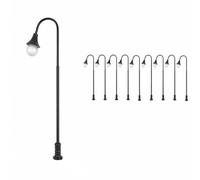 UBJQWQXM 10 Pièces Lampadaire à l'échelle 1:87 Réaliste Lampe Cheminée Miniature Fil Connexion en Lampe Complète Maqute, Noir, Style B