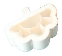 UBOHUZ Boîte d'assaisonnement de cuisine créative, Pots à épices 6 compartiments, condiments, boîte rangement sel et poivre, conteneur avec cuillères pour Cuisine Rangement(Ivory)