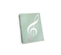 UBOHUZ Dossier de partitions 2 pièces, Dossier for Musiciens, Groupe, Format Lettre A4, Pochettes 30/60, Double Face ou écriture sur Les Pages exposées pour Documents, Certificats(Green)