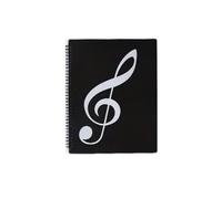 UBOHUZ Dossier de partitions 2 pièces, Dossier for Musiciens, Groupe, Format Lettre A4, Pochettes 30/60, Double Face ou écriture sur Les Pages exposées pour Documents, Certificats(Black)