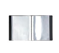 UBOHUZ Livre de dossiers A6 avec Pochettes en Plastique, 4 pièces, 40, Livre présentation for Pochoir sérigraphie, for Le Stockage l'argile polymère, livret Timbres pour Documents, Certificats(Black)