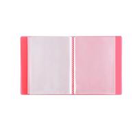 UBOHUZ Livre de dossiers A6 avec Pochettes en Plastique, Livre présentation for Pochoir d'écran for Le Stockage l'argile polymère, livret Timbres, 4 pièces, 40 pour Documents, Certificats(Pink)