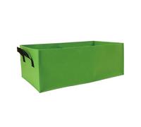 UBOHUZ Sac de Culture Plantes en Tissu rectangulaire, 4 pièces, Pot jardinière Non tissé Respirant avec poignées, Seau Pliable for légumes et Fleurs pour Fleurs Légumes(Green 50x30x20cm)
