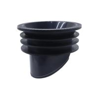 Ubric Joint de Toilettes Anti-Odeur avec clapet Anti-Retour pour tuyaux en PVC de 100 à 110 mm (Noir)