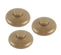 Ubric Lot de 3 interrupteurs à Pied dorés à 1 Broche - 2 A 250 V - Contacts à vis - pour Lampes de Table ou de Table