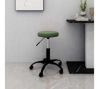 UBVNFGMK Chaise de bureau pivotante réglable avec roulettes, chaise de bureau en velours vert foncé avec rembourrage épais, cadre en acier et vérin à gaz pour siège réglable en hauteur, rotation à 360