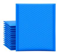 UCGOU #2 Lot de 25 enveloppes d’expédition à bulles rembourrées en polyester opaques auto-adhésives imperméables pour vêtements et maquillage, bleu, 21,6 x 30,5 cm