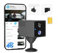 UCOCARE 4G LTE Camera de Surveillance sans Internet, 4MP Camera Carte SIM | Accès à Distance, Angle 160°, Batterie 5200mAh, Détection Radar IA, Alerte, Vision Nocturne, pour Voiture, Camping & Voyage