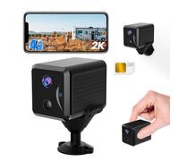 UCOCARE 4G LTE Camera de Surveillance sans Internet, Mini Camera Carte SIM | 2K HD Portable, Accès à Distance, Angle 160°, Batterie 5200mAh, Détection Mouvement AI, Alerte, Vision Nocturne