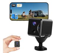 UCOCARE Mini Camera 4G avec Carte SIM, Carte 32 Go Préinstallée | Mini Camera de Surveillance sans Internet, 5200mAh Batterie, Angle Vision 160°, Détection Mouvement, 2K Vision Nocturne