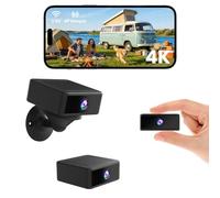 UCOCARE Mini Camera Espion sans Fil, 3 Modes : Wi-FI/Point d’accès/Hors, 4K Camera de Surveillance sans Internet,Mini Camera Exterieur Interieur San WiFi avec Vision Nocturne, Support Magnétique