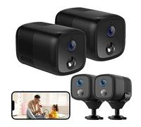 UCOCARE Mini Mini Camera Espion WiFi 2K, Batterie 5200mAh (2 Pièces) | HD Portable Mini Camera, Détection Mouvement AI, Alertes Instantanées, Vision Nocturne 10 m, Grand Angle 160°, SD & Cloud