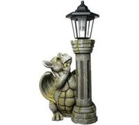 Udo Schmidt Lanterne solaire de jardin avec statue en forme de petit dragon G