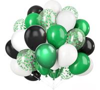 UDRKFOPK Ballon Vert et Noir,60 Pièces12 Pouces Ballons Anniversaire Latex Hélium Ballon,Ballon Noir et Blanc Ballon Fete pour Filles Anniversaire Baby Shower Mariage Fête Décorations