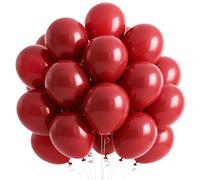 UDRKFOPK Ballons Vin Rouge,50 Pcs 12 Pouces Vin Rouge Ballons en Latex,Ballon Vin Rouge pour Fête,Remise des Diplômes,Baby Shower,Carnaval Décoration Mariage Décorations Neutre Baptême Decorations
