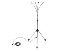UDSKNV[KSL Brumisateurs Debout pour Patio Extérieur, Système de Brumisation sur Pied Réglable en Hauteur de 4,1 Pieds pour le Refroidissement Extérieur, Support Portable