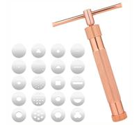 UDSKNV[KSL Extrudeuse D'Argile, Extrudeuse de Fondant, Extrudeuse D'Argile en Acier Inoxydable avec 20 Disques, Ensemble D'Outils de Décoration de Gâteaux pour Extruder la Pâte à Sucre