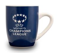 UEFA Tasse à thé en céramique pour femme Ligue des Champions - 325 ml - Produit sous licence officielle UWCL - Passe au micro-ondes - Pour boissons chaudes et café - Cadeau de football pour enfants et