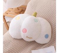Ueiwffzo Coussin douillet pour chambre d'enfant - En forme de cœur - Arc-en-ciel - En peluche - Pour chambre d'enfant - Pour fille et garçon - Citrouille - 45 cm