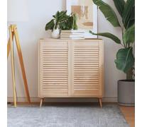 UERNGFTKM Lot de 2 portes d'armoire en bois de pin massif - Design à lamelles - Pour armoire de cuisine, salle de bain, armoire, bibliothèque, revêtement de radiateur
