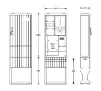 uesa uesa Colonne de raccordement compteur 1600x495x224mm ZAS-1-FL-S E.DIS AG Quantité:1