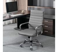 UEV Chaise de Bureau Ergonomique Kolumbus Cuir PU, Capacité 150kg, Gris
