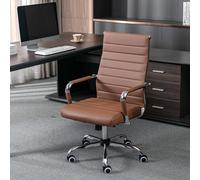 UEV Chaise de Bureau Ergonomique Kolumbus Cuir PU, Capacité 150kg, Marron