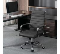UEV Chaise de Bureau Ergonomique Kolumbus Cuir PU, Capacité 150kg, Noir