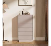 UEV Commode à 6 Tiroirs, Surface Motif Spécial Gravure avec Une Touche Soyeuse, Grand Espace Rangement, Tiroir à Ouverture par Poussée, pour Salon, Chambre, 60 x 33,5 x 111 cm, Cachemire