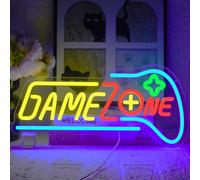 UExnkj-Y Game Zone Enseigne au Néon Gamepad Enseigne Lumineuse Néon de Jeu Led pour Décoration de Salle de Jeux les Aires de Jeux les Bars les Adolescents les Amis les Cadeaux pour Garçons