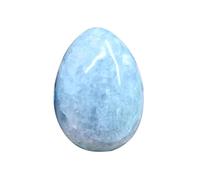 Œuf en cristal, cyanite bleue polie, accessoires décoratifs en cristal Reiki, pierre de palme, sculpture sphérique pour fournitures d'équilibre Reiki