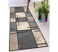 Ufamiluk paillasson Interieur Lavable antidérapant Long Absorbant Moderne Petit Tapis Salon rectangulaire pour Salon Chambre Cuisine Hall d'entrée 140x350cm