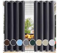 Ufamiluk Rideau Exterieur Impermeable imperméable à Double Oeillets Protection Solaire Rideau Impermeable Exterieur pour Exterieur Impermeable Gazebo Jardin Anthracite 140x200cm (BxH 1 pièce)