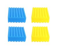 Ufeiwan Lot de 2 éponges de rechange pour filtres Sunsun CBF (2 jaunes et 2 | CBF-200T Compatible, CBF-350/350B/350C Fit, CBF-550 Compatible, Filtre Media Sponge Set de Remplacement