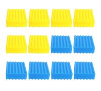 Ufeiwan Lot de 6 éponges de rechange pour filtres Sunsun CBF (6 jaunes et 6 | CBF-200T Compatible, CBF-350/350B/350C Fit, CBF-550 Compatible, Filtre Media Sponge Set de Remplacement