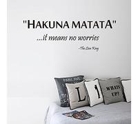 ufengke Inspirations Hakuna Matata Stickers Citation Lettres de Mots de Motivation du Film The Lion King Movie Décoration Amovible DIY Vinyle Sticker Muraux pour Salon,Chambre