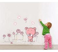ufengke® Ours Roses Mignons Aiment Coeur Stickers Muraux, La Chambre des Enfants Pépinière Autocollants Amovibles