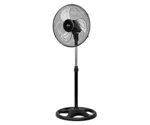 Ufesa 84105332, ventilateur domestique à lamelles, noir, couloir, 40 cm, 90°, touches