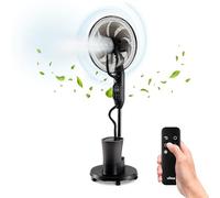 UFESA Mist Fan VNDC Ventilateur Brumisateur, Ultra Silencieux, Télécommande, 3 Modes, Minuterie, 9 Vitesses, 40cm de Diamètre, 8 Pales, 60W, Noir