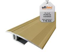 ufitec® TPL Profi profil de transition pour parquets et sols stratifiés - Largeur de couverture: 60 mm - en deux pièces, vissable et adapté aux hauteurs de revêtement de 7 à 16 mm