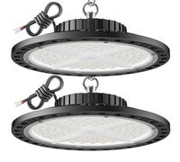 UFO Projecteur LED Industriel, 100W 15000LM Eclairage LED Garage, 2 PACK | 6500k Blanc Froid, IP65 Étanche Plafonnier Lumiere pour Garage Atelier Stade Usine Parkings Grange