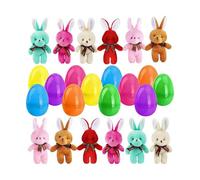 Œufs de Pâques préfinis avec | Pendentif en peluche lapin Charm | Ensemble d'œufs de Pâques prêts à l'emploi | Pour , fêtes, crèche, célébrations, printemps, cadeaux, paniers