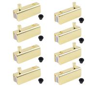 UFURMATE Charnière de porte en verre, kit de remplacement de charnière pivot réglable pour porte en verre sans cadre, 8 pièces, convient aux portes en verre de 4-6 mm à battant libre (Or)