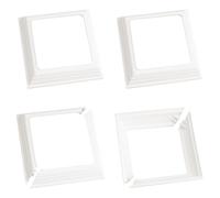 UFURMATE Couverture de Base de courrier 4Pcs 100x100mm plaques de couverture de Base de courrier en plastique couverture de Base carrée décorative blanche pour la clôture