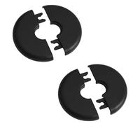 UFURMATE Lot de 2 cache-tuyaux ronds en plastique de 1,9 cm - Couvre-joints autocollants pour tuyau de douche, diamètre intérieur 20 mm (noir)