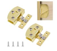 UFURMATE Lot de 2 charnières d'armoire en verre unilatérales réglables dorées en alliage de zinc - Charnières pivotantes latérales à 90 degrés - Charnière de rechange pour verre sans cadre de 5 à 7 mm