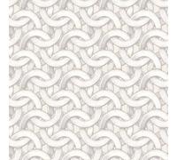 Ugepa J44807 Papier peint intissé Motif cotte de mailles Blanc