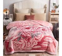 UGFJMN Couverture Pondérée De Peluche King Size, Couverture Épaisse,Soyeux Doux Et Chaud, 2 Plis Recouvert De Lit De Raschel Réversible pour l'hiver d'automne(200x230cm,4kg)